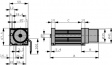 QG 030-353/12 Вентилятор с перекрестным обдувом для постоянного тока 12 VDCMotorправый
