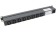 1583H8E1BKDP Multiple Socket Outlet Strip, With Switch, 8 x IEC 320-C13, Black