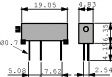 3006P-1-253LF Многоповоротный потенциометр Cermet 25 kΩ линейный 750 mW