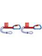 00 50 06 T BK Adapter Strap with Carabiner, 2 Pieces, Red/Blue