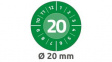 6945-2020 Inspection Plate Peel Proof Film 20mm Green