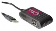 12.99.1089 USB 2.0 Extender Cable USB A Plug - 2x USB A Socket 5m Black
