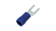 FV2-S3A [100 шт] Insulated Fork Terminal, Blue, 3.7mm, 1.04 ... 2.63mm?, Vinyl Pack of 100 pieces