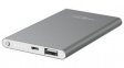 1700-0110 Powerbank, 1A, 4Ah, USB-A, Silver