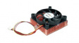 FAN3701U CPU Cooler Fan with Heatsink, DC, 60x60x10mm, 12V, 22.9m/h, 31dBA