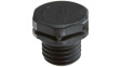 PMF100320 BLACK (8) Pressure compensation element, PA 6 (UL 94V-0) black, Screw mounting M12 x 1.5