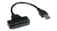 12.99.1052 Converter Cable USB A Plug - SATA 22-Pin Female 200mm Black