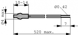 B59100M1140A070, PTC-резистор с выводами 100 Ω 140 °C, TDK-Epcos