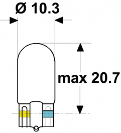 00572402, Сигнальная лампа накаливания W2.1x9.5d 24 VAC/DC 83 mA, Barthelme