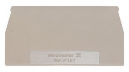 1957710000, End Plate, 65x1.5mm, Dark Beige, Weidmuller