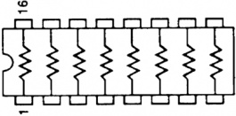 628A 682 TB, Resistor network SMD 6.8 kOhm +- 2 %, BI Technologies