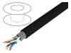 74004 BK002, Провод; 7; многопров; Cu; 4x2x26AWG; PUR; черный; 152м; 7,1мм, Alpha Wire