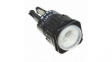 71-611.0 Illuminated Pushbutton Actuator, Black, IP65, Momentary Function
