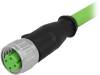 21349300477015, Вилка; M12; PIN:4; "мама"; код D-Ethernet; 1,5м; изоляция: TPU, Harting