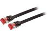 CF2063S, Patch cord; U/FTP; 6; многопров; CCS; ПВХ; черный; 3м; 32AWG, LOGILINK