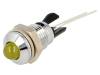 2665.8071, Индикат.лампа: LED; выпуклый; Отв: O8мм; на печатную плату; латунь, Mentor