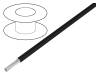 2844/7 BK005 [30 м] Hook-Up Wire, 0.23 mm2, Black Copper Strand, Silver Plated PTFE