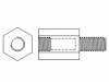 FIX-TP6.32-19.1 Дистанцирующая стойка с резьбой; полиамид; UNC6-32; UNC6-32