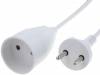 PS-161-5.0, Сетевой удлинитель; Гнезда:1; ПВХ; белый; 2x1мм2; 5м; 10А, JONEX