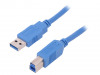 52308 Кабель; USB 3.0; вилка USB A,вилка USB B; 1м; синий