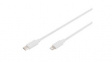 DB-600109-010-W Cable USB-C Plug - Apple Lightning 1m White