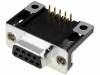 DE09-SQ-SB4, Гнездо; D-Sub; PIN:9; "мама"; стандарт 14,1мм; Фиксация: винтами, ADAM TECH