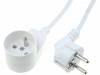 PS-170K-3.0, Сетевой удлинитель; Гнезда:1; ПВХ; белый; 3x1мм2; 3м; 10А, JONEX