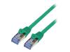 CQ5035S Patch cord; S/FTP; 6a; многопров; Cu; LSZH; зеленый; 1м; 26AWG