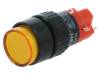 V16Y-11-24O, Переключатель: кнопочный; 1; SPDT; 3A/250ВAC; 2A/24ВDC; оранжевый, Onpow