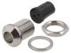 PLED-50 NICKEL PLATE, Держатель LED; 5мм; никель; выпуклый; с пластиковой заглушкой, TORIVAC
