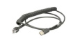 CAB-441 USB-A Cable,Coilled, 2.4m, Suitable for PD8500/PD9500/PD9531