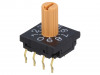 FR01KR10P-S, Кодирующий переключатель; DEC/BCD; Пол: 10; под пайку; 10x10x4мм, NKK Switches (NIKKAI, Nihon)