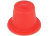 11300, Заглушка; Корпус: красный; Внешн.диам:13,7мм; H:10,1мм; Мат-л: ПВД, SUNDPLAST