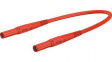 66.9013-02522 Safety test lead, Red, 250mm, Nickel-Plated