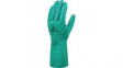 VE801VE09 Cotton Flock Nitrile Glove Size=9 Green