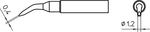 XNT 4XHS, Soldering tip Chisel, bent 30deg 1.2 mm, Weller