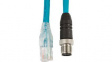 DR04QR118 TL357 Sensor Cable M12 Plug RJ45 Plug 3 m 1.6 A 30 VAC/42 VDC