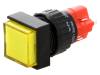 V16F-11Z-24Y, Переключатель: кнопочный; 2; SPDT; 3A/250ВAC; 2A/24ВDC; желтый, Onpow