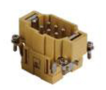 JCSEM 06, JCSE - JSE, 6 poles + earth, male insert, with male contacts, tinned, ILME