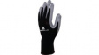 VE712GR09 Polyester Knitted Gloves Size=9 Black / Grey
