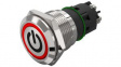 82-5152.2113.B002 Illuminated Pushbutton 1CO, IP65/IP67, LED, Red, Maintained Function