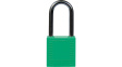 814128 Compact Lockout Padlock;Green;Nylon