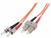 DK-2512-05, Световодный патч-корд; OM2; SC/PC, ST/PC; 5м; LSZH; Цвет: оранжевый, DIGITUS