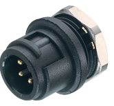 09-0981-00-04, Panel-mount plug Pole no.=4, Binder