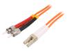 FP2LT10, Разъем: световодный; patchcord; ST, LC; на защелки; Кат: OM2; "папа", LOGILINK