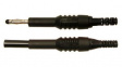 FCR6381B Test Plug with Retractable Shroud,  diam.4mm, Black, 10A, 1kV, Nickel-Plated