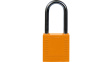 814129 Compact Lockout Padlock;Orange;Nylon