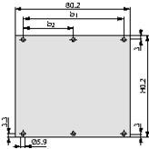 30818-522, Front Panel 6 HE 8 TE, Schroff