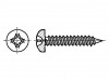 1669710 Винт; 6,3x45; Головка: цилиндрическая; Phillips; сталь; цинк