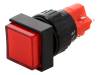 V16F-11Z-24R, Переключатель: кнопочный; 2; SPDT; 3A/250ВAC; 2A/24ВDC; красный, Onpow